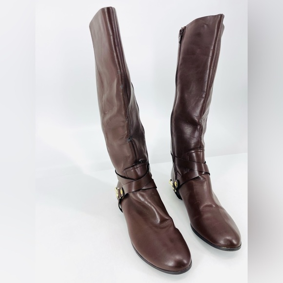 ✨*Flawed*Target Merona Brown Riding Style Knee High Boots Equestrian - Picture 10 of 16